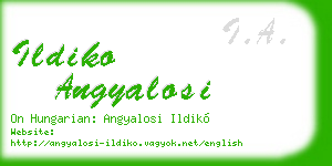 ildiko angyalosi business card
